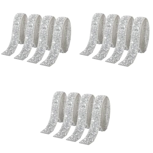 MAYCREATE® 4 Rolls Self Adhesive Bling Rhinestone Strips Diamond Ribbon Glitter Resin Belt Sparkling Stickers Wrap Crystal for Wall Decoration DIY Arts Crafts 3PCS MAYCREATE® 4 Rolls Self Adhesive Bling Rhinestone Strips Diamond Ribbon Glitter Resin Belt Sparkling Stickers Wrap Crystal for Wall Decoration DIY Arts Crafts 3PCS